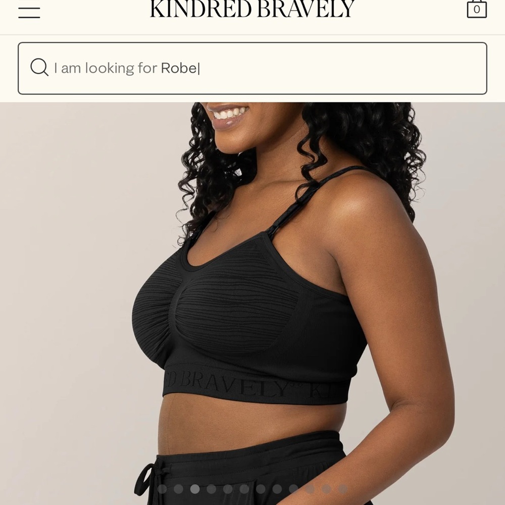 Kindred Bravely Black Nursing & Maternity Sleep Bra